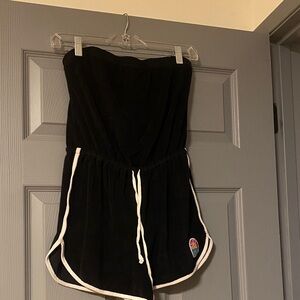 Hollister Black Beachy Romper with White Accents